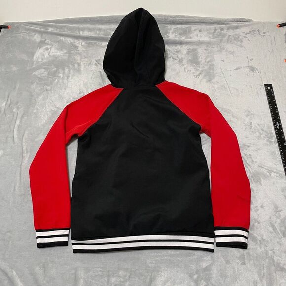 Ideology Jacket Kids Boys Large Black Red Full Zip Hooded Pockets Without Limits - Picture 10 of 15